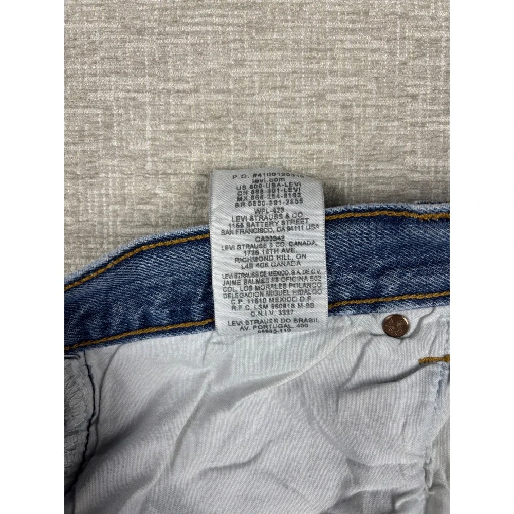 Levis 501 Mens 36x32 Original Fit Blue Straight Leg Button Fly Denim Jeans